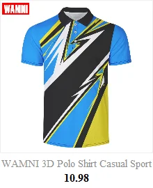 WAMNI Tennis Fashion Polo 3D рубашка Спортивная рубашка с отворотами плюс размер брендовые футболки-поло одежда футболки Топы Прямая поставка