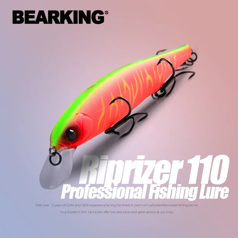 Bearking melhor preço riprizer 110 jerking bait 11cm 15g mergulho 1.5m wobblers carpa iscas de pesca artificial tackles