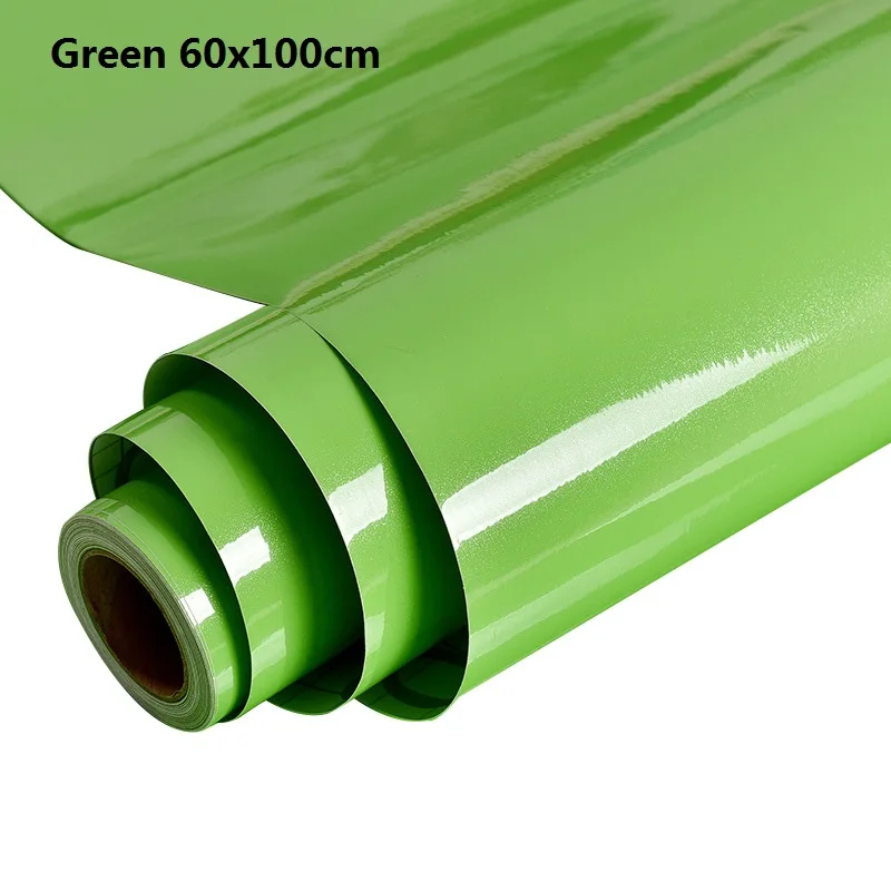 A Green 1 м/рулон новая водостойкая декоративная пленка ПВХ виниловые самоклеющиеся обои для кухонного шкафа, мебели, настенные Стикеры, домашний декор - Цвет: A Green