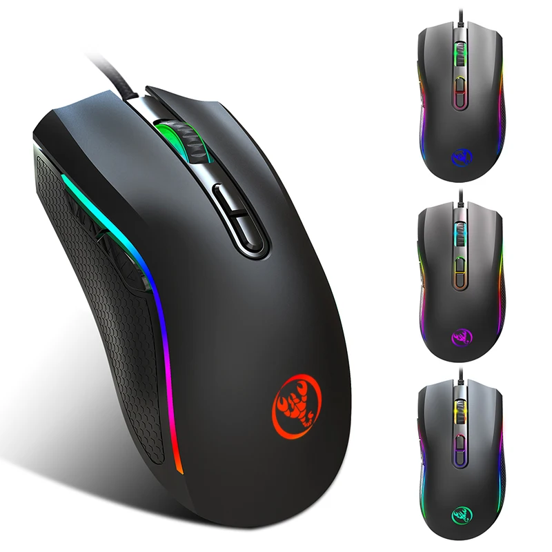 Проводная игровая мышь 7200 dpi RGB 7 цветов с подсветкой эргономичная геймерская мышь 7 программируемых клавиш проводная мышь для ПК ноутбука