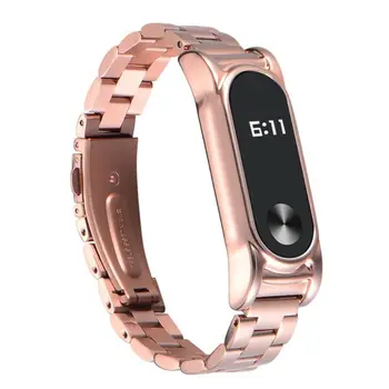 

For Xiaomi Mi Band 2 Stainless Steel Luxury Wristband Metal Ultrathin New Strap