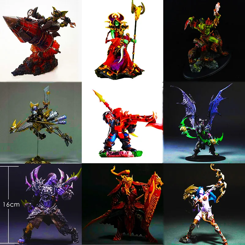 

Game Character Model DC WOW Tribal Orc Wolf Ride Raider Lich King Arthas Dwarf Riding Thief Sylvanas Warrior Action Figure Toys