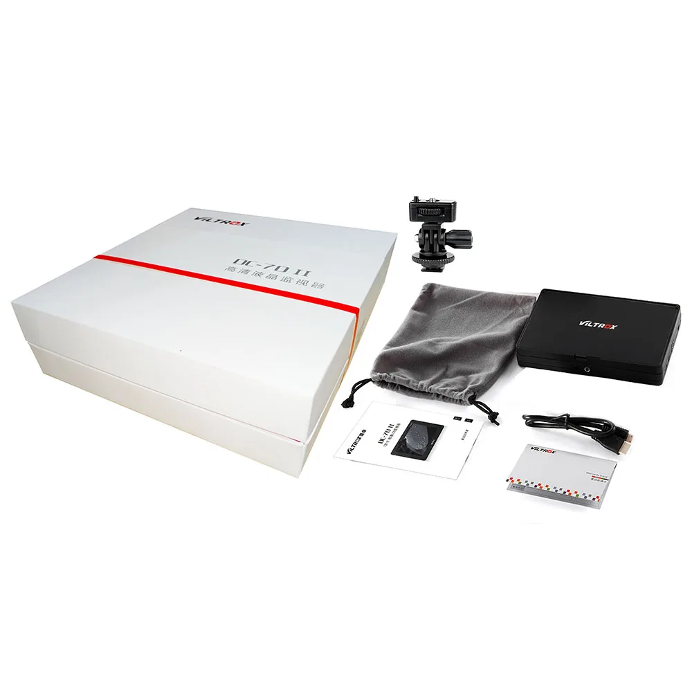 VILTROX DC-70II 1024*600 7 ''клип-на цветной TFT lcd HD монитор HDMI AV вход для DSLR камеры видеокамеры