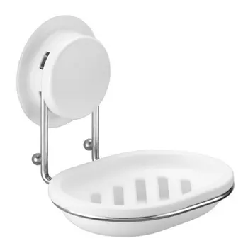 

Durable Suction Cup Soap Dish No Fixings Needed Soap Holder with Drainage Bathroom Supplies Suction Cup Soap Dish