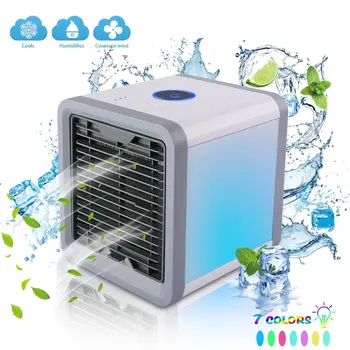 

Mini USB Portable Air Cooler Fan Air Conditioner 7 Colors Light Desktop Air Cooling Fan Humidifier Purifier For Office Bedroom