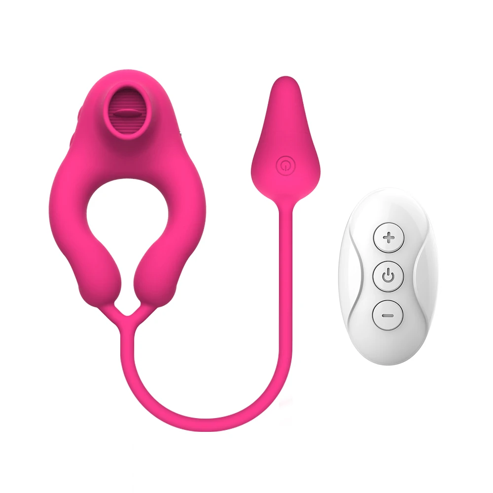 Prise anale à résonance de léchage de langue, contrôle à distance à 10 fréquences, verrouillage des œufs vibrants, anneau de sperme masculin retardé_voghion.com
