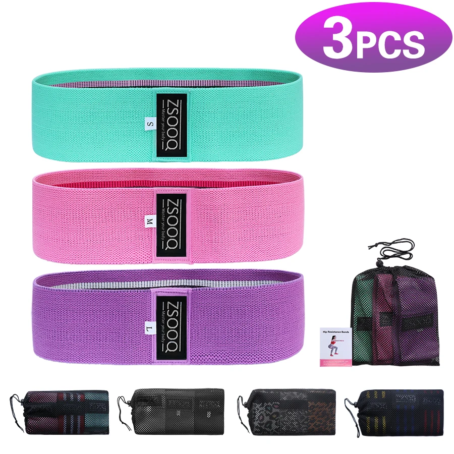 Fabric Booty Resistance Bands Hip Circle Exercise Cotton Bands Thigh Butt Squat Fitness Rubber Bands Elastic Workout Glute Loop