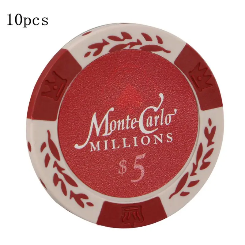 10 шт. 40 мм фишки для покера Монте-Карло казино пшеничные монеты баккара Техасский Холдем чип 14 г - Цвет: 5