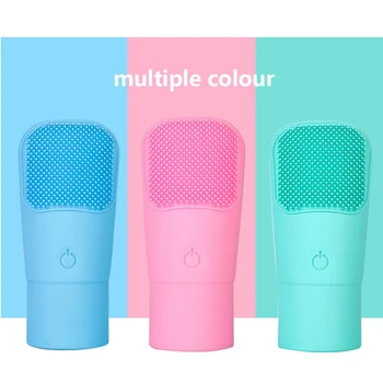 

NEW Battery Silicone Facial Cleansing Brush Skin Blackhead Remover Face Massage Waterproof Durable Cleaning Brush 3 Colors Brush