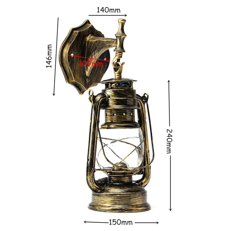 Parede de Luz Lâmpada de Parede Querosene do Vintage Retro Lanterna Celeiro Rústico Europeu Estilo Antigo Apoio Dropshipping E27 Led 10 Parede Retro Querosene Do Vintage Lanterna Celeiro