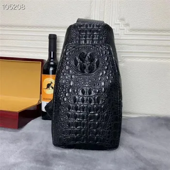 

Authentic Exotic Crocodile Skin Men's Casual Chest Bag Small Messenger Bag Genuine Alligator Leather Male Crossbody Shoulder Bag