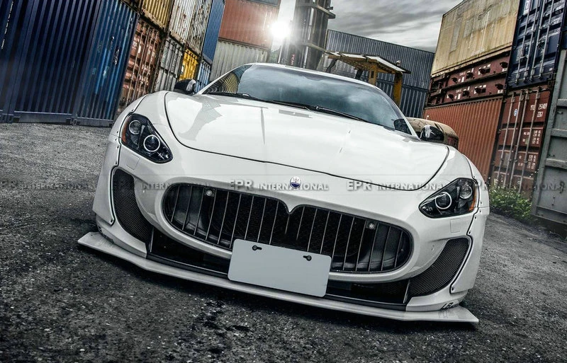 FRP Передняя уплотнительная прокладка для Maserati Gran Turismo LB стиль стекло волокно спереди губ комплект расширителей колесных арок тюнинг для Gran Turismo Racing