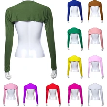 Women Muslim One Piece Long Shoulder Sleeves Shawl Arm Cover Shrug Crop Top Modal Bolero-Style Islamic Hijab Accessories Fashion