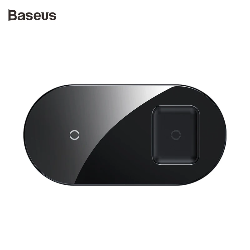 Online Cargador inalámbrico Baseus de 18W para iPhone X XS MAX XR 8 8plus 2 en 1 cargador inalámbrico Qi para Airpods 2019 ESTACIÓN DE cargador de teléfono