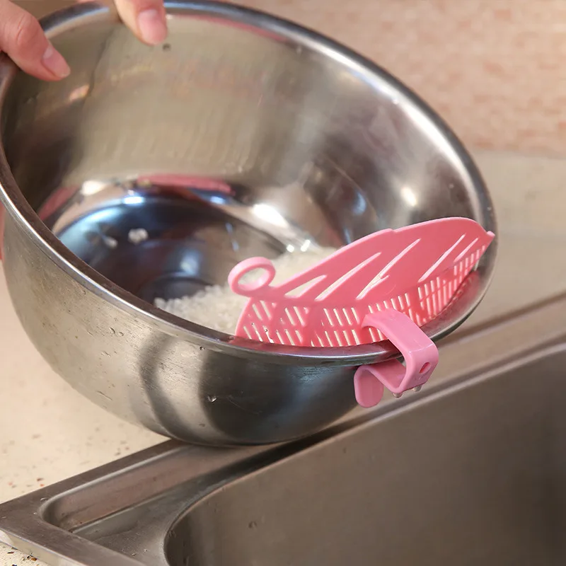 

1Pc Noodles Spaghetti Beans Colanders & Strainers Kitchen Fruit&Vegetable Leaf Shaped Rice Wash Gadget Cleaning Tool
