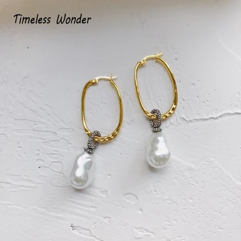 

Timeless Wonder Faux Pearl Geo Statement Drop Earrings Women Jewelry Boho Top Designer Trendy Fancy Detachable Ins Hip Hop 2348