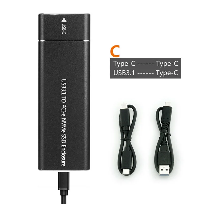 PCIE SSD USB3.1 type C to M.2 M ключ NVMe PCI-E жесткий диск Корпус чехол 10 Гбит/с 2280 HDD корпус мобильный ящик твердотельный ящик