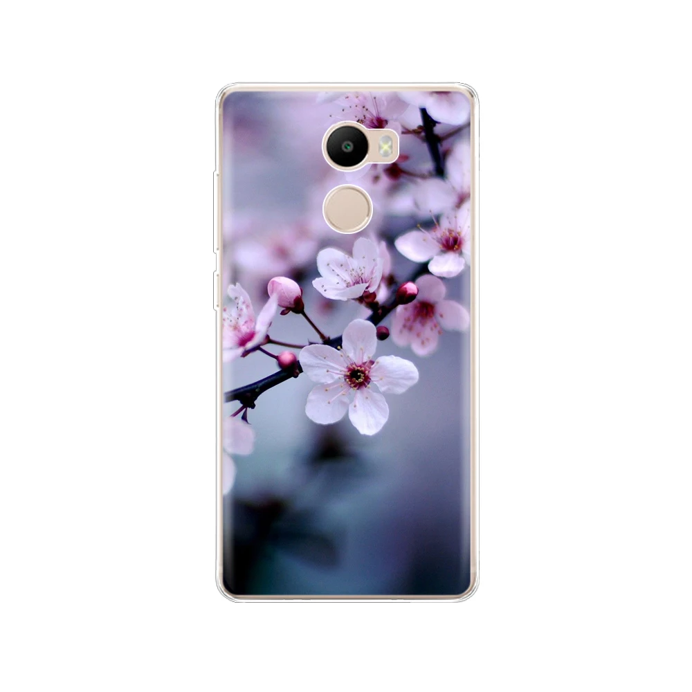 Soft TPU Cases For xiaomi Redmi 4 Case Cover Silicon phone Cover For Redmi 4 Case shell Phone case transparent coque Cat flower xiaomi leather case custom Cases For Xiaomi