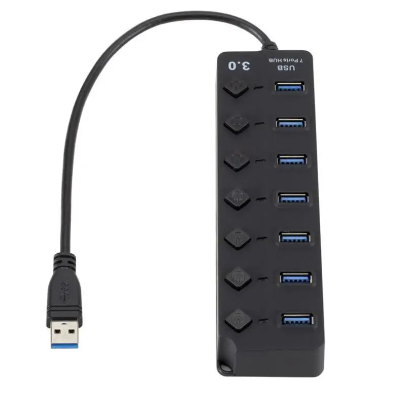 Usb-хаб 3,0 4/7 порт концентратор 5 Гбит/с Высокоскоростной USB 3,0 концентратор ноутбук Переключатель питания для MacBook адаптер ПК сплиттер D2A3