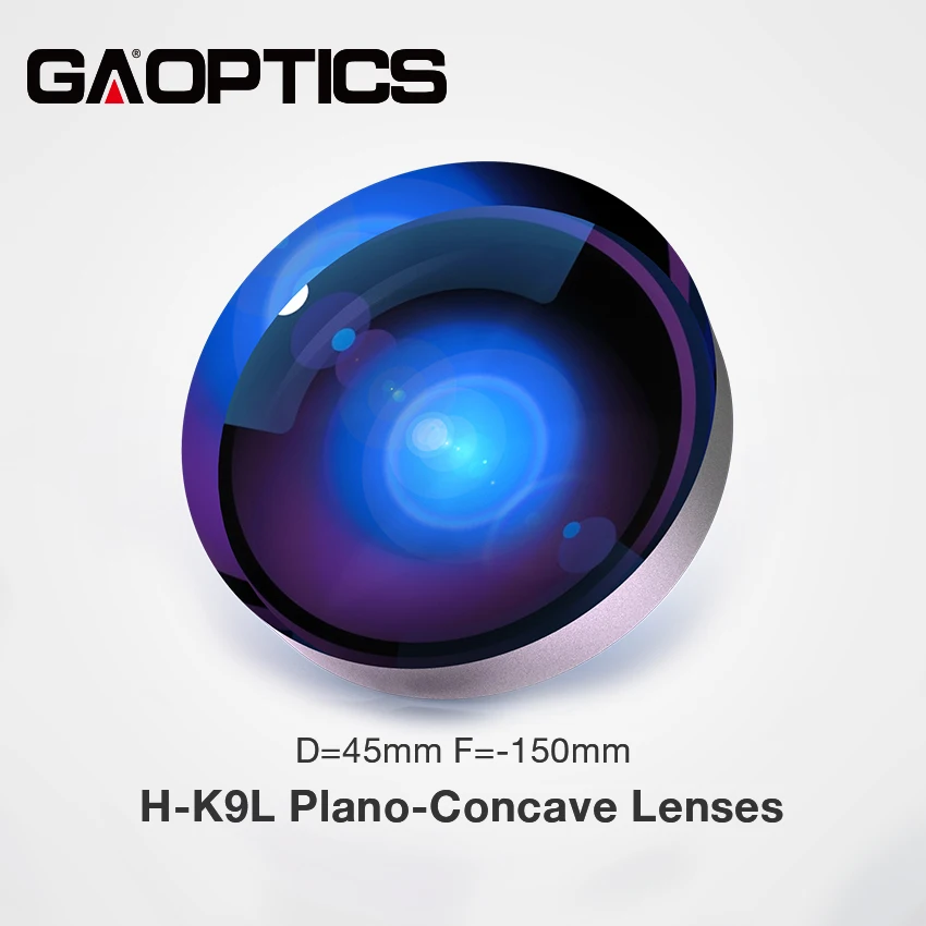 

Dia.45mm FL-150mm Plano Concave Lens With Coating