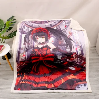 

3D Print Blanket Cartoon Anime Blanket Christmas Gift Wool Throw Soft Warm Camping Blanket Thin Quilt Girl Bedroom Home Textiles