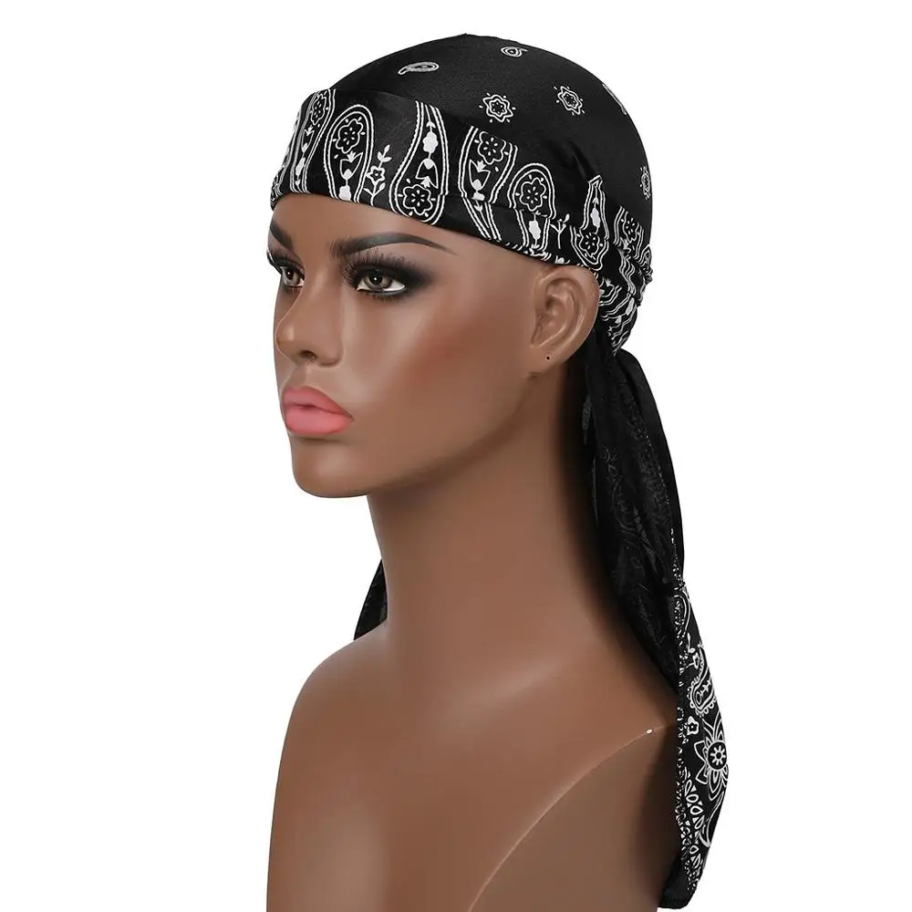Купить Новинка шапка Durag в стиле хип-хоп бандана раппер тюрбан головной убор шелковая | Отзывы и видеообзор (4000558960398)