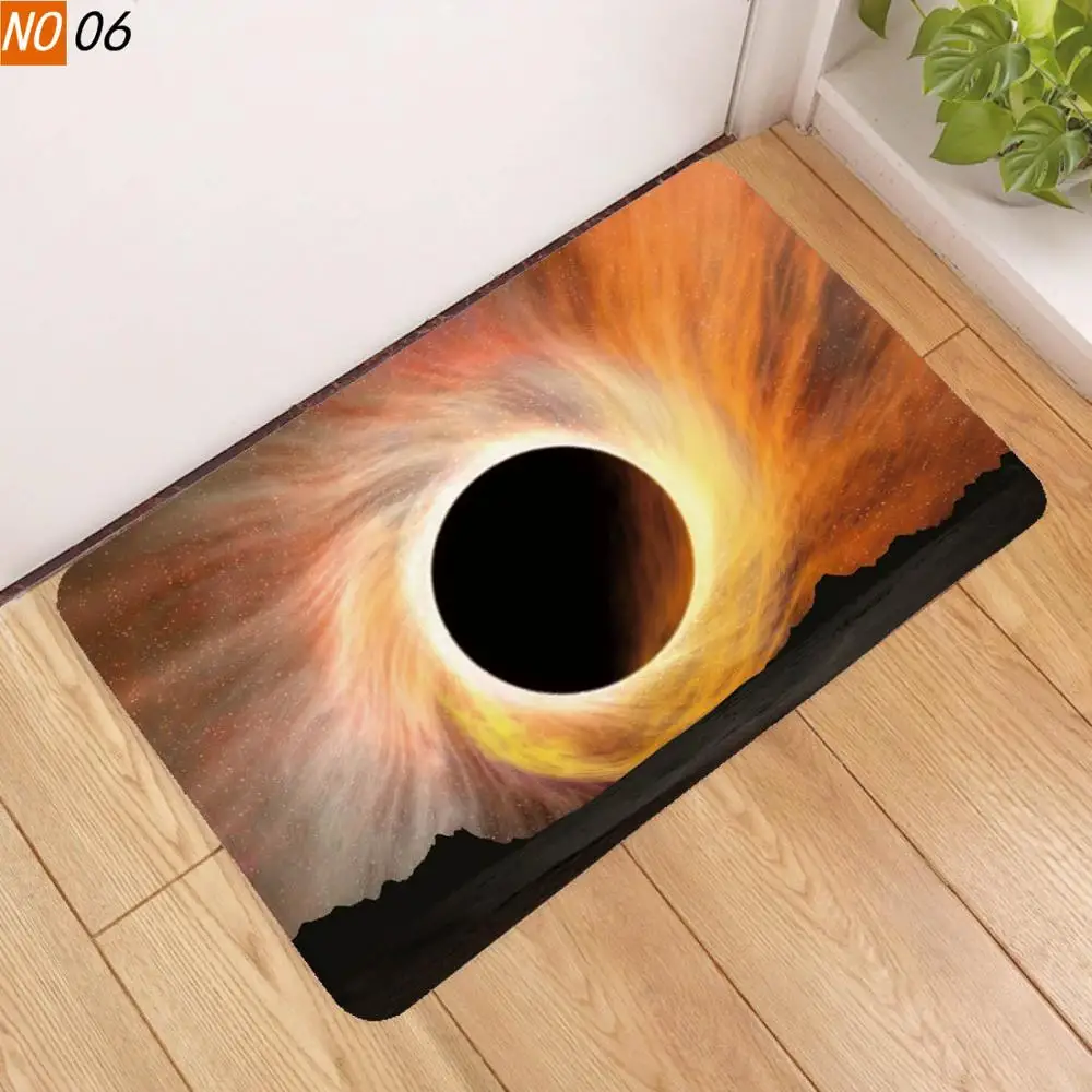 Зеленый Sholisa Противоскользящий Вселенский напольный коврик у двери ванной 3D Печатный туалетный коврик водопоглощающий коврик для ванной комнаты ковер для гостиной - Цвет: Зеленый