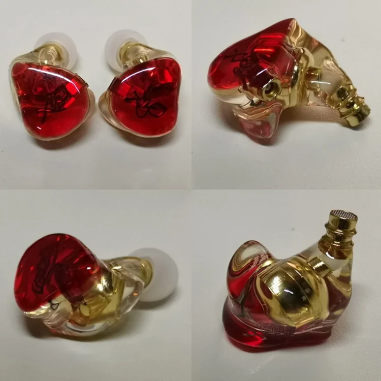 Red FENGRU Diy QZX-A1 на заказ смоляные наушники HiFi спортивные наушники для бега с интерфейсом MMCX(не включая кабель - Цвет: Red