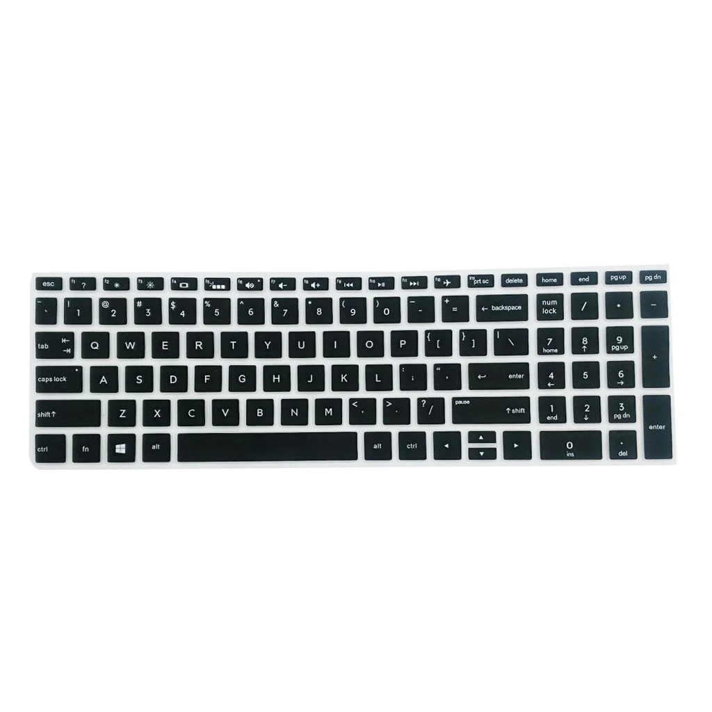 2Pieces High invisible Keyboard Protector Skin Cover For HP 15.6'' BF Laptop Black