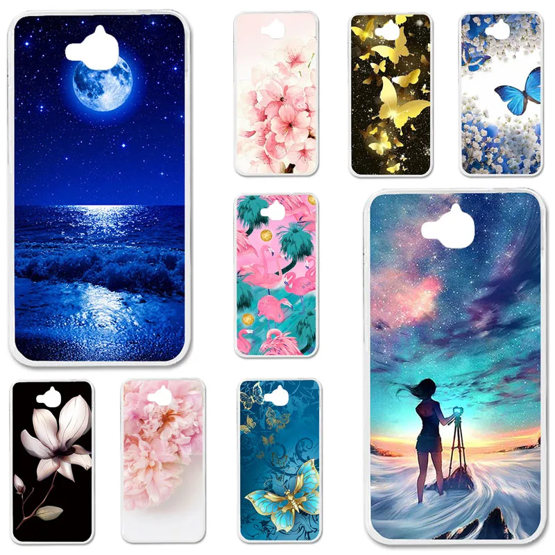 Casos de TPU para Huawei Y6 Pro TIT-L01 TIT-U02 caso de silicona para Huawei Honor 4C Pro 5,0 pulgadas, funda para teléfono suave volver Fundas