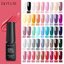 LILYCUTE, 60 цветов, матовый Гель-лак для ногтей, полуперманентный замачивающийся УФ-Гель-лак, матовый эффект, гель для ногтей, нужно матовое верхнее покрытие
