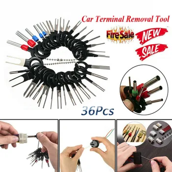 

36PCS Wire Terminal Removal Tool Car Electrical Wiring Crimp Connector Pin Kit Car Audio Repair Navigation Tail Harness Tool