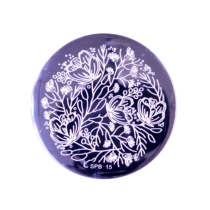 SPB15 YZWLE 1 PC Nail Art Stamp Nail Stamping Template Flower Geometry Animals DIY Nail Designs Manicure Image Plate Stencil - Цвет: SPB15