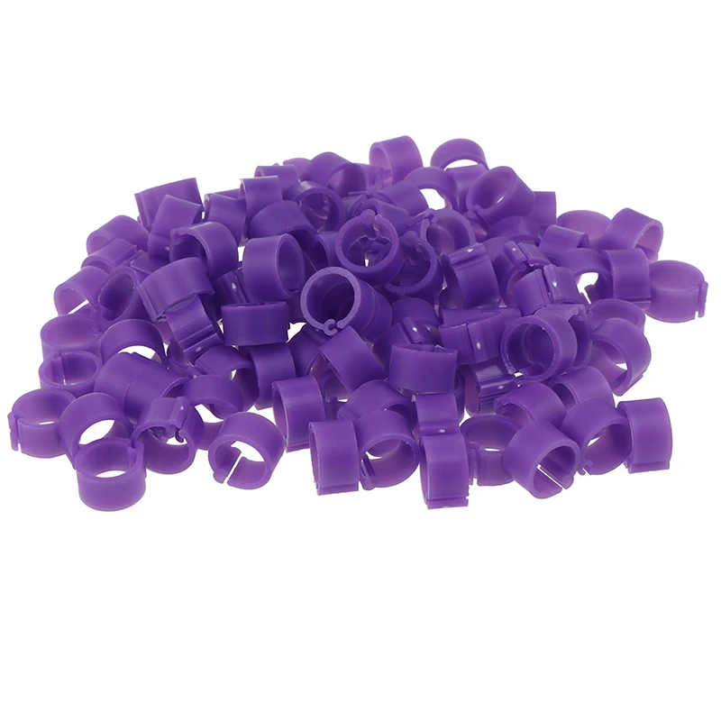 Purple 100 шт внутренний диаметр 8 мм ноги голубя птицы голубь птица попугай Клип Кольца - Цвет: Purple