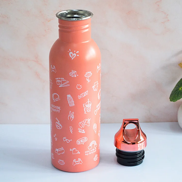 

Sports Bottle around Spray Color Changing Aluminum Pot Cup Gold Plated Cup 500 Gift Advertisement Aluminum Pot