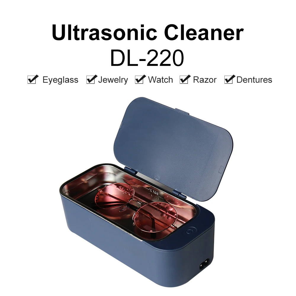 

Free Shipping Portable Ultrasonic Cleaner Jewelry Glasses Watch Cleaning Machine Timer Ultrassom Cleaning Storage Box