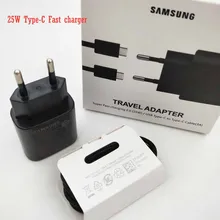 Samsung Note 10 Galaxy Note10+ A8S A80 A90 S10 супер быстрое зарядное устройство 25 Вт Usb PD Quick EU plug дорожный настенный адаптер usb type-c кабель