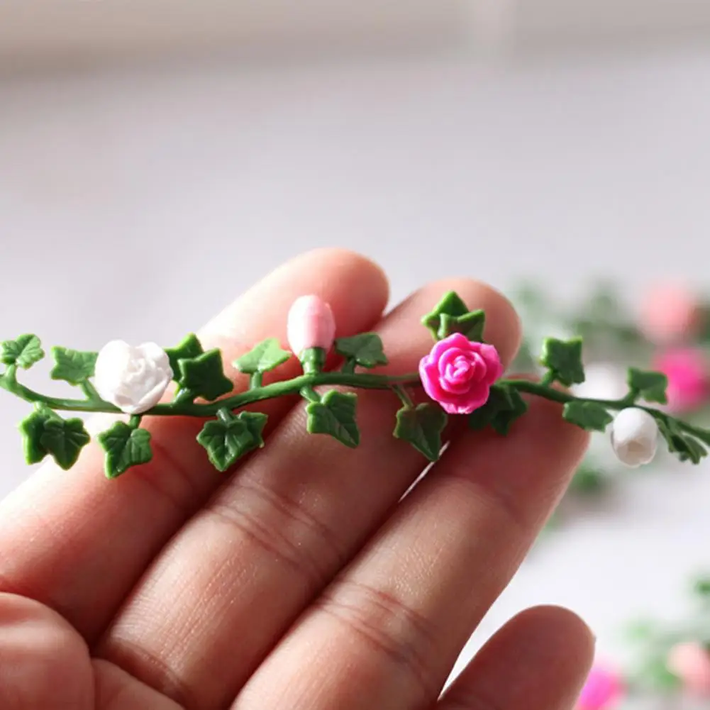1/3本ドールハウスのdiy miniaturaバラドールハウスミニチュア花つる13