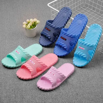 

2020 Men And Women Couples Home Slipper Summer Indoor Single-strap Slipper Sandals Bathroom Bath Slippers