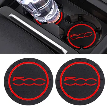 

Car Coaster Decoration Accessories Water Non-Slip Mat For Fiat 500 Emblem Grande Punto For Abarth Stilo Palio Bravo Auto Styling