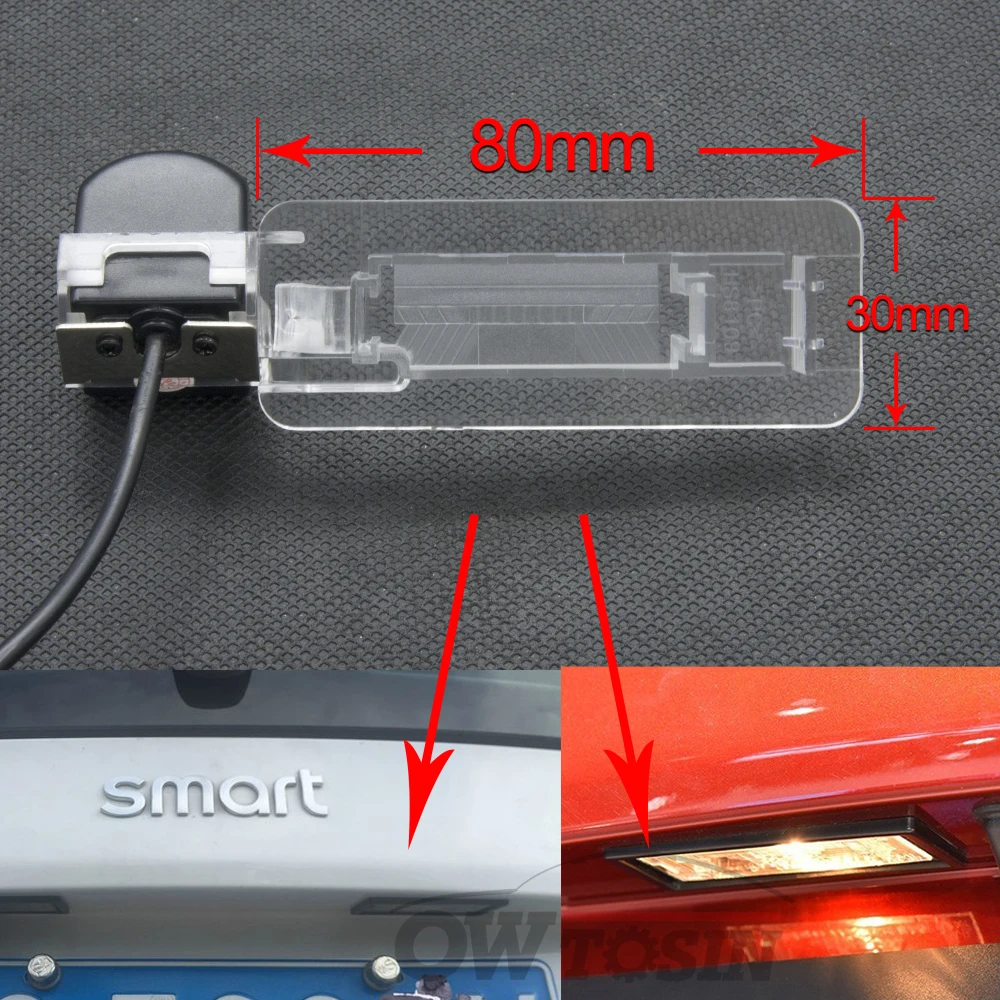 12 Светодиодный фонарь Автомобильная камера заднего вида для Smart Fortwo 451 Four/Smart ED автомобильная парковочная Водонепроницаемая резервная камера ночного видения