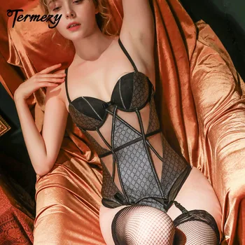 

TERMEZY Women's Sexy Underwear High Elasticity Corset Lace Sexy Body Bustier Overbust With Breathable Fabric Lingerie