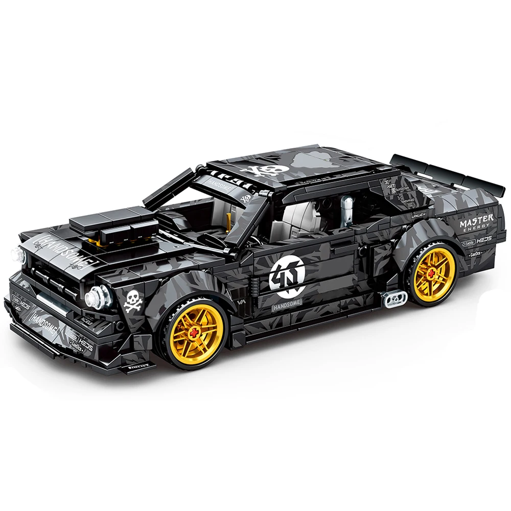 Спортивная модель автомобиля MOC строительные блоки Ford Mustang технические