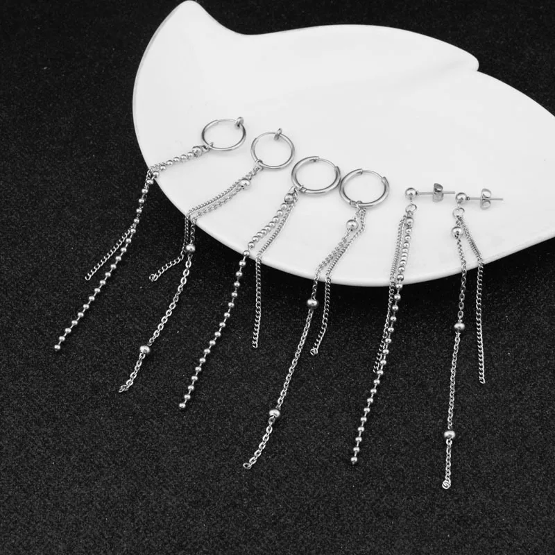 Women Men Stud Earring Stainless Steel Street Pop Hipster