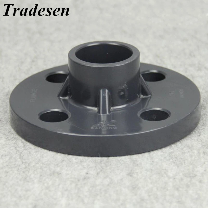Fange PVC 20 25 32 40 50mm Flange Pipe Connector 1/2 3/4 1 1-1/4 Hose Adapter Hardware Fittings Tube Parts Slip Socket Flanges Connection Color : Gray, DN : 32mm 