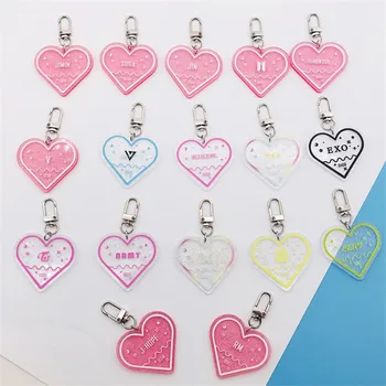 KPOP פעמיים EXO שבע עשרה GOT7 Bangtan בני אקריליק Keychain JIMIN JUNGKOOK V RM Keyring צבא J-HOPE