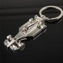 Dongguan цинковый сплав мини F1 гоночный автомобиль брелок спортивный автомобиль Мужской автомобильный брелок Подвеска безопасность банк подарок