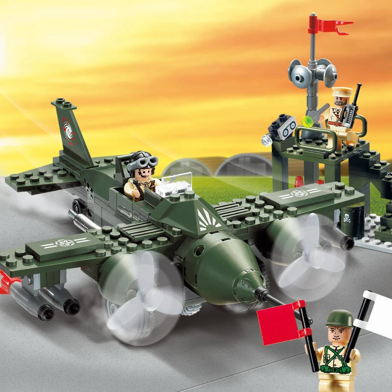

Military Series Fighter Assembly Building Block Toy DIY Educating Children Christmas Gift Legoinglys