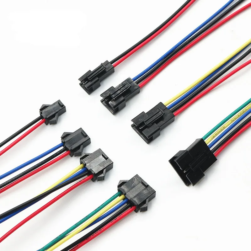 Angitu 2/3/4pin SM 2 54 мм разъем светодиодный Удлинитель электрический мужской женский