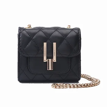 

2020 New Fashion Women Shoulder Messenger Handbag Black White Chain Quilted Small Luxury Brand Designer Hand Bag